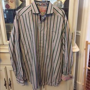 Robert Graham men’s long sleeved Button Down Shirt 2XL